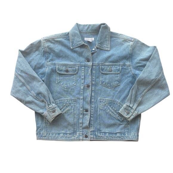 Vintage Cherokee Light Wash Denim Jacket Large - Picture 1 of 4